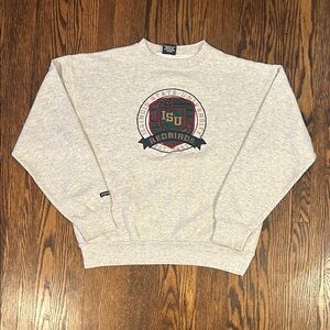 Vintage 90s Indiana State University Embroidered Sweatshirt